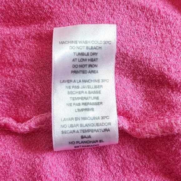 New Sundry Love Me Truly Graphic Crewneck Pink Pullover Sweatshirt NWT 1/Small - Picture 9 of 9